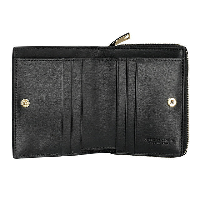 【みっこストア】BOTTEGA VENETA  2つ折り財布(ブラック) BOTTEGA VENETA（ボッテガ・ヴェネタ） 二つ折り財布 CASSETTE