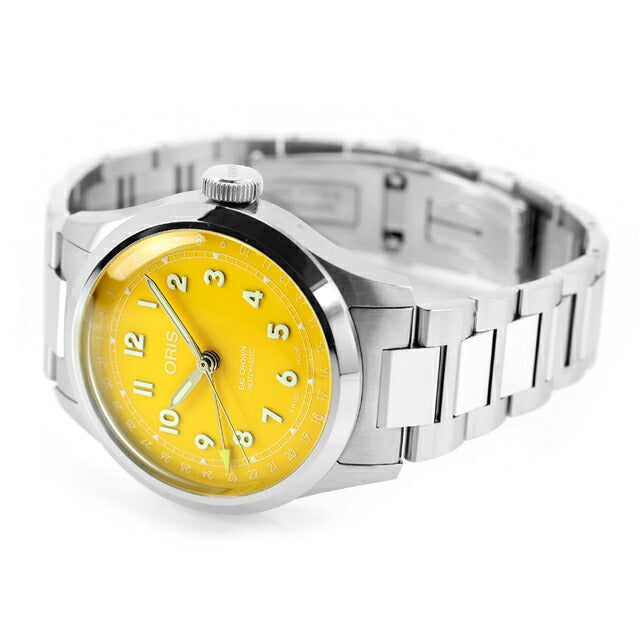 ORIS　ビッグクラウンポインターデイト 自動巻き イエロー オリス ビッククラウン ポインターデイト 40mm 自動巻き 腕時計