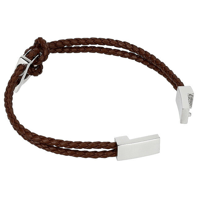 フェラガモ ブレスレット メンズ ブランド Ferragamo 770141 ブラウン/シルバー 770141-BR-PL-712-423