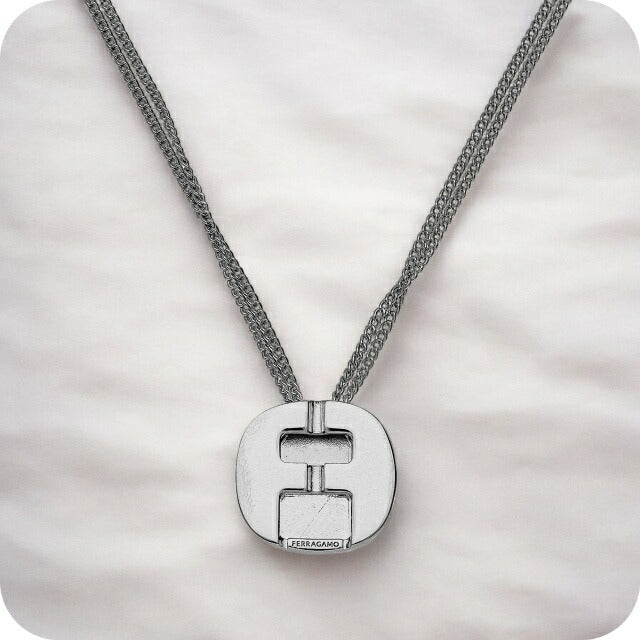 フェラガモ ネックレス メンズ レディース ブランド Ferragamo 770365 シルバー 770365-PALLA-776-361