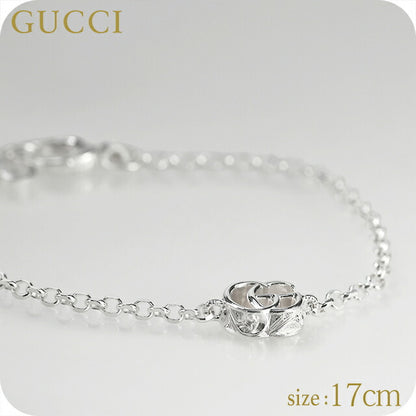 グッチ ブレスレット レディース ブランド GUCCI ダブルG 17 ロゴ 770756 J8400 8106 シルバー アクセサリー 770756-J8400-8106-17
