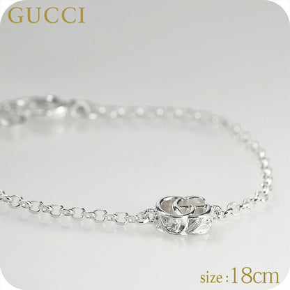 グッチ ブレスレット レディース ブランド GUCCI ダブルG 18 ロゴ 770756 J8400 8106 シルバー アクセサリー 770756-J8400-8106-18