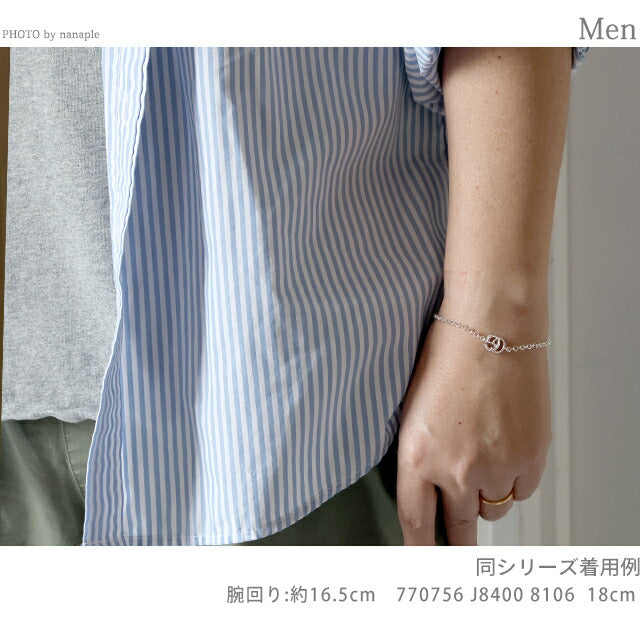 グッチ ブレスレット レディース ブランド GUCCI ダブルG 18 ロゴ 770756 J8400 8106 シルバー アクセサリー 770756-J8400-8106-18