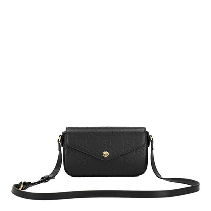 グッチ 二つ折り財布 レディース ブランド GUCCI レザー 781583-DTDHT 1000 ブラック ウォレット 高級 おしゃれ プレゼント 実用的