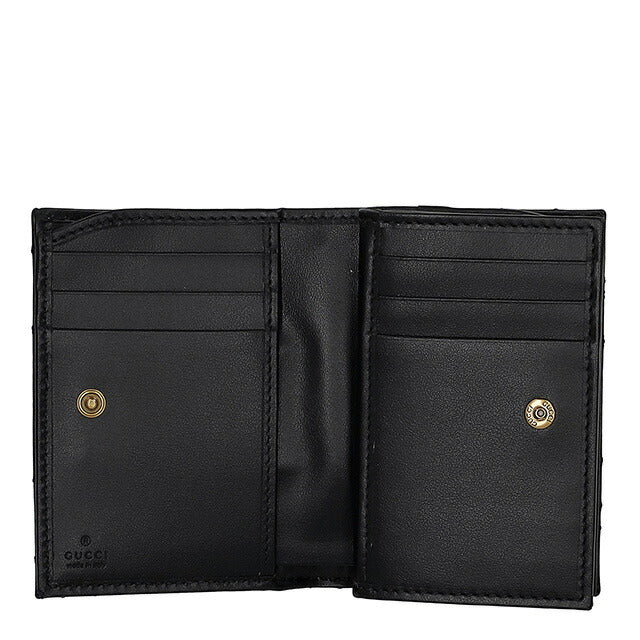 グッチ 二つ折り財布 メンズ ブランド GUCCI 795292-AABXM 1000 ブラック ウォレット 高級 おしゃれ プレゼント 実用的