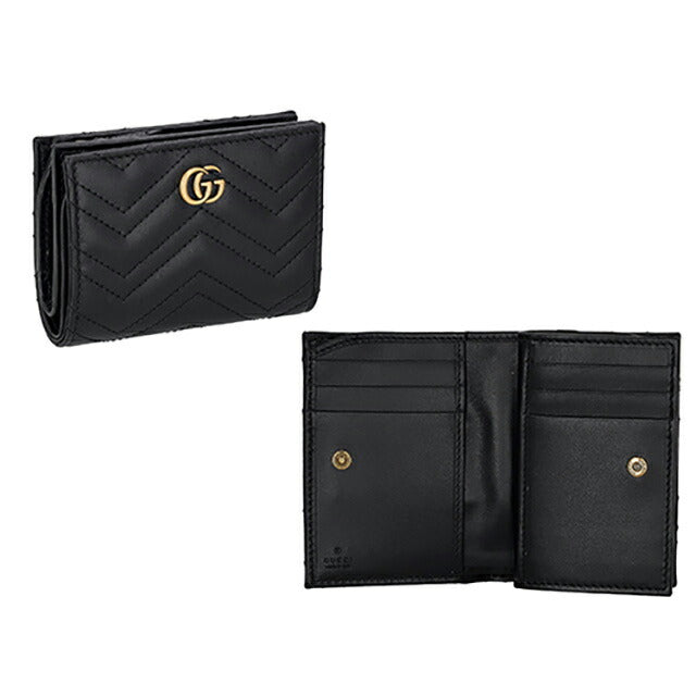 グッチ 二つ折り財布 メンズ ブランド GUCCI 795292-AABXM 1000 ブラック ウォレット 高級 おしゃれ プレゼント 実用的