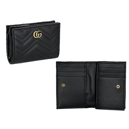 グッチ 二つ折り財布 メンズ ブランド GUCCI 795292-AABXM 1000 ブラック ウォレット 高級 おしゃれ プレゼント 実用的