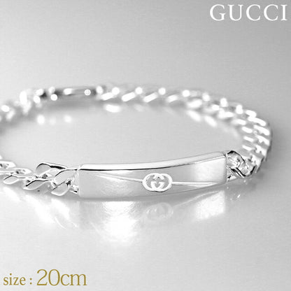 グッチ ブレスレット メンズ レディース ブランド インターロッキングG スターリングシルバー 774054 J8400 8106 20cm 774054-J8400-8106-20