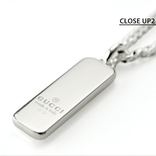 グッチ ネックレス メンズ レディース ブランド GUCCI ダイアゴナル インターロッキング プレート ロゴ 774055 J8400 8106 シルバー 774055-J8400-8106
