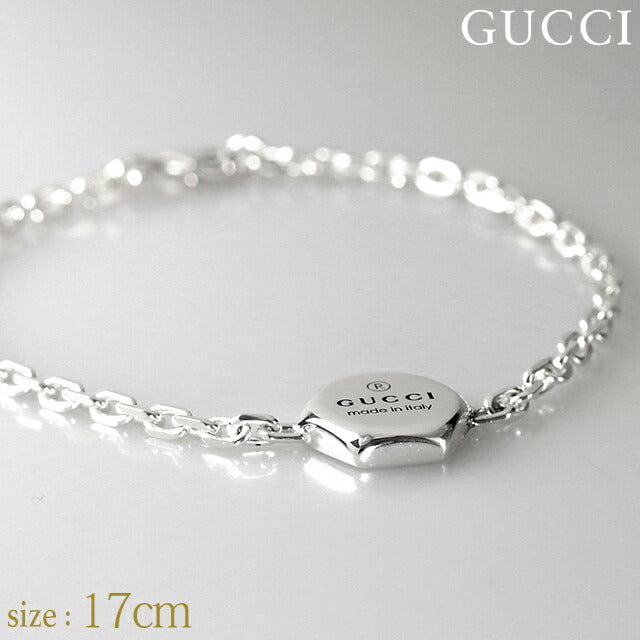 グッチ ブレスレット メンズ レディース ブランド トレードマーク スターリングシルバー 779169 J8400 8106 17cm アクセサリー 779169-J8400-8106-17