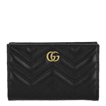 グッチ 二つ折り財布 レディース ブランド GUCCI レザー 781583-DTDHT 1000 ブラック ウォレット 高級 おしゃれ プレゼント 実用的