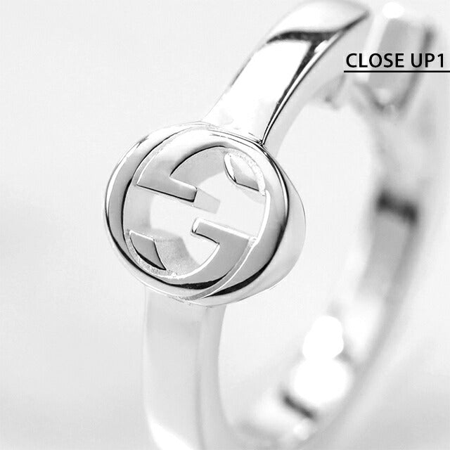 グッチ ピアス レディース ブランド GUCCI インターロッキング ロゴ フープ 両耳用 796323 J8400 8106 シルバー アクセサリー 796323-J8400-8106