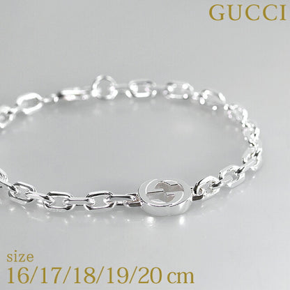 グッチ ブレスレット メンズ ブランド GUCCI インターロッキング チェーン シルバー アクセサリー 選べるモデル 796351-J8400-8106
