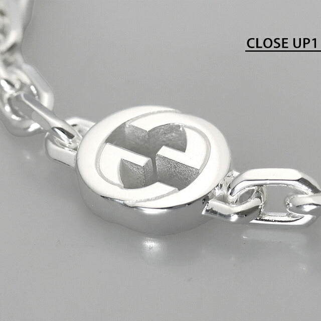 グッチ ブレスレット メンズ ブランド GUCCI インターロッキング チェーン 796351-J8400-8106-17 シルバー アクセサリー 796351-J8400-8106-17