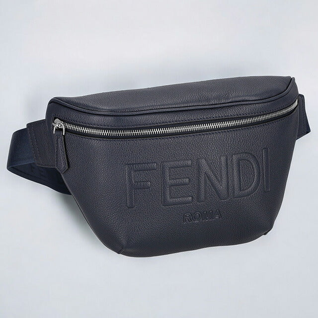 フェンディ ボディバッグ メンズ ブランド FENDI レザー 7VA5620AMAC F082Q ネイビー 7VA5620AMAC-F082Q