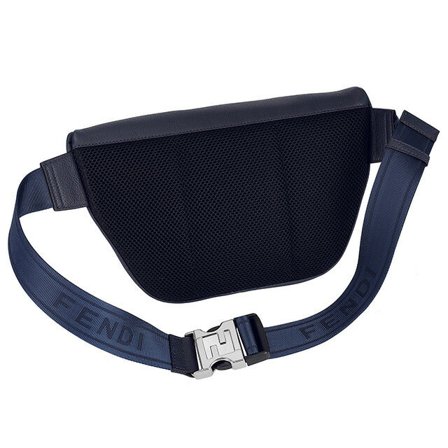 フェンディ ボディバッグ メンズ ブランド FENDI レザー 7VA5620AMAC F082Q ネイビー 7VA5620AMAC-F082Q