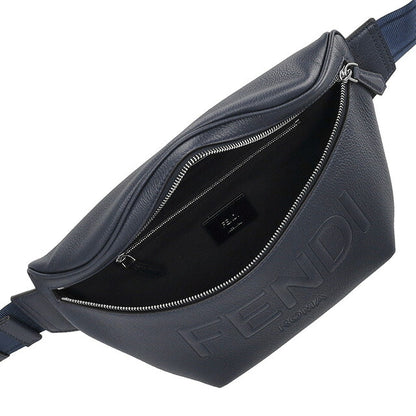フェンディ ボディバッグ メンズ ブランド FENDI レザー 7VA5620AMAC F082Q ネイビー 7VA5620AMAC-F082Q