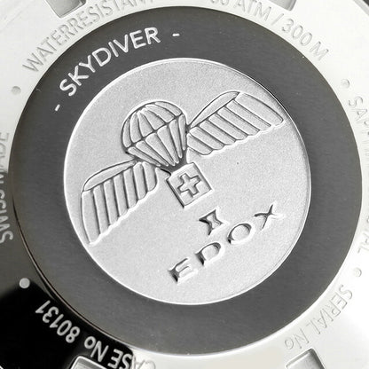エドックス スカイダイバー 38 デイト スペシャルエディション 自動巻き 腕時計 ブランド メンズ レディース EDOX 80131-3BUC-BUICO 80131-3BUC-BUICO