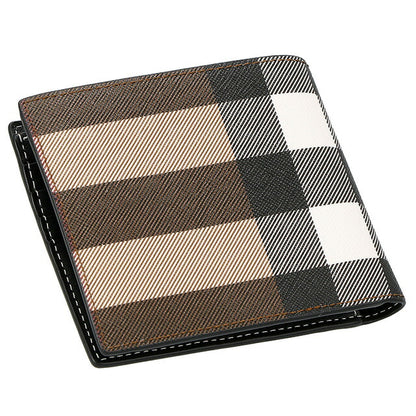 バ－バリ－ 二つ折り財布 メンズ ブランド BURBERRY チェック 8052802 ブラウン/ブラック 8052802