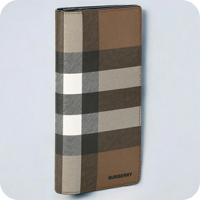 バ－バリ－ 長財布 メンズ ブランド BURBERRY チェック 8052803 ブラウン/ブラック 8052803