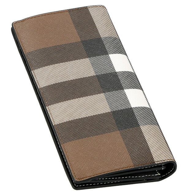バ－バリ－ 長財布 メンズ ブランド BURBERRY チェック 8052803 ブラウン/ブラック 8052803