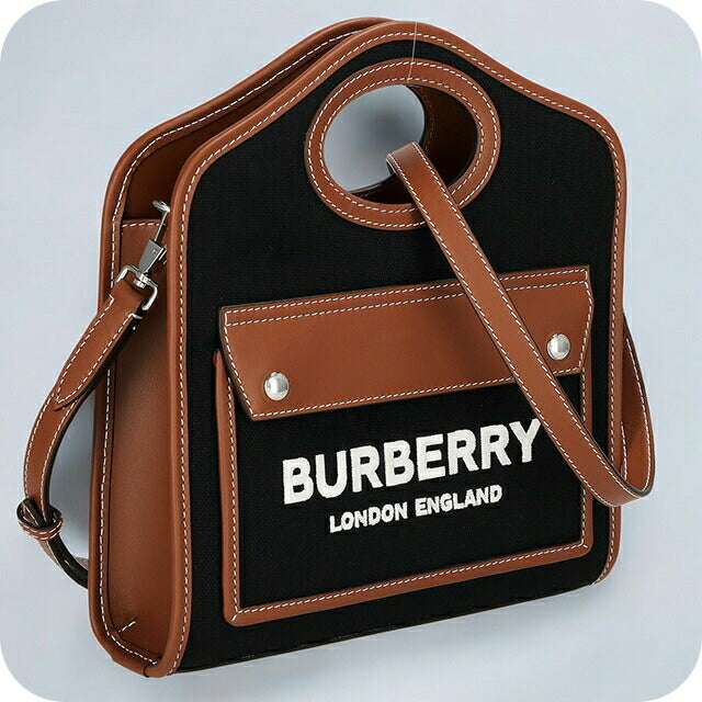 バ－バリ－ ハンドバッグ レディース ブランド BURBERRY 8055746 ブラック/ブラウン 8055746