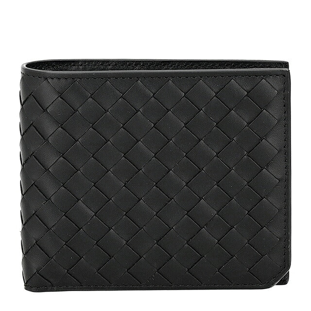 ボッテガ・ヴェネタ 二つ折り財布 二折財布 メンズ ブランド BOTTEGA VENETA Italy 805654-V69G1 8803 ブラック