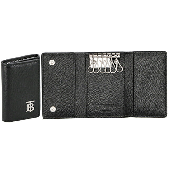 BURBERRY キーケース ブラック メンズ MS EVAN ETH 8062815 Amazon.co.jp: [バーバリー] EVAN グレイニーレザー TB6連キー