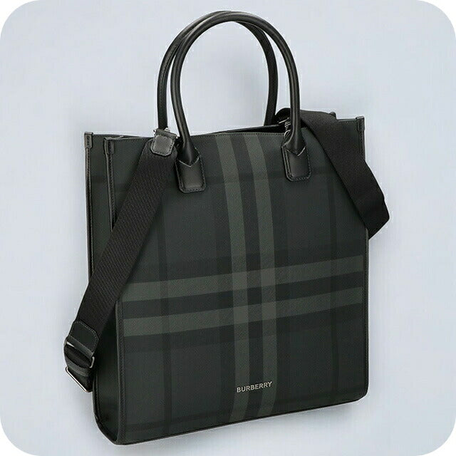 バ－バリ－ トートバッグ メンズ ブランド BURBERRY チェック 8062951 ブラック 8062951