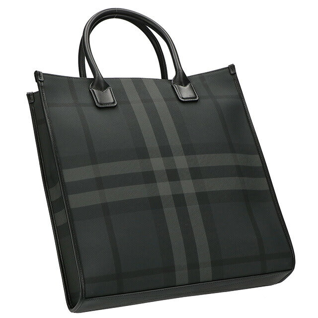 バ－バリ－ トートバッグ メンズ ブランド BURBERRY チェック 8062951 ブラック 8062951