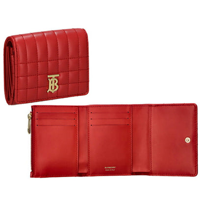 バ－バリ－ 三つ折り財布 レディース ブランド BURBERRY 8064824 レッド BU-8064824