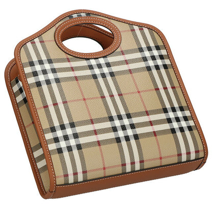 バ－バリ－ ハンドバッグ レディース ブランド BURBERRY チェック 8066166 ベージュ 8066166