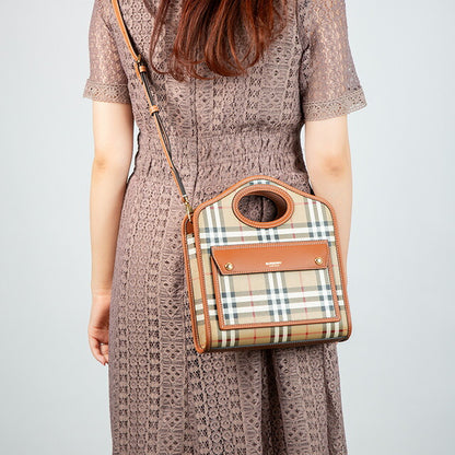 バ－バリ－ ハンドバッグ レディース ブランド BURBERRY チェック 8066166 ベージュ 8066166
