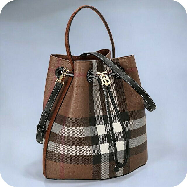 バ－バリ－ ハンドバッグ レディース ブランド BURBERRY チェック 8069655 ブラウン 8069655