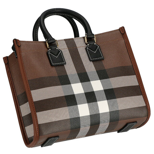 バ－バリ－ ハンドバッグ レディース ブランド BURBERRY チェック 8069661 ブラウン 8069661