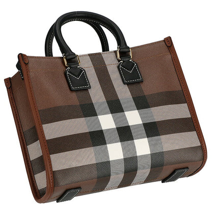 バ－バリ－ ハンドバッグ レディース ブランド BURBERRY チェック 8069661 ブラウン 8069661