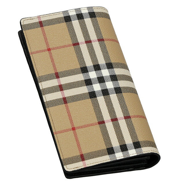 バ－バリ－ 長財布 メンズ ブランド BURBERRY チェック 8069819 ベージュ/ブラック 8069819