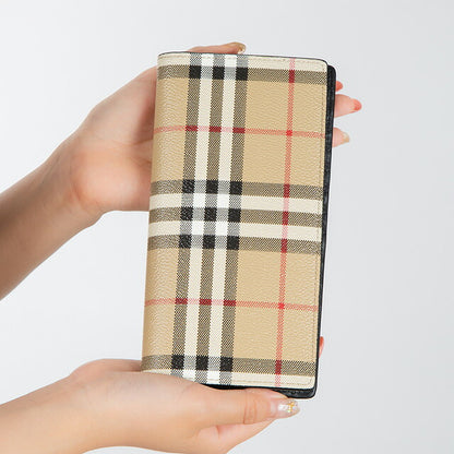 バ－バリ－ 長財布 メンズ ブランド BURBERRY チェック 8069819 ベージュ/ブラック 8069819
