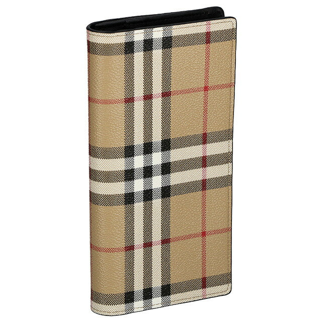 バ－バリ－ 長財布 メンズ ブランド BURBERRY チェック 8069819 ベージュ/ブラック 8069819