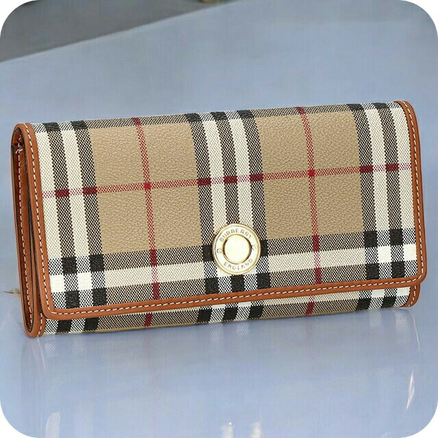 バ－バリ－ 長財布 レディース ブランド BURBERRY チェック 8070414 ベージュ 8070414