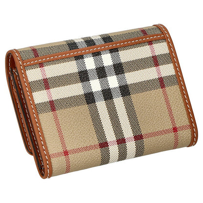 バ－バリ－ 三つ折り財布 レディース ブランド BURBERRY チェック 8070415 ベージュ 8070415