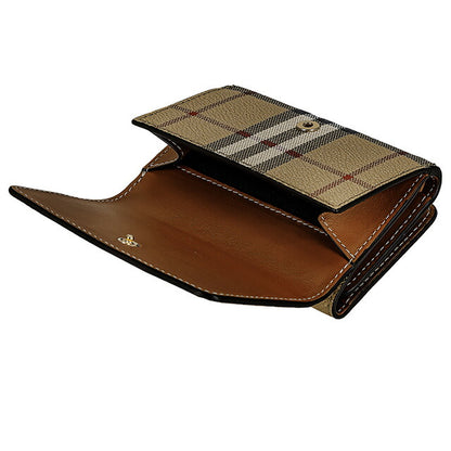 バ－バリ－ 三つ折り財布 レディース ブランド BURBERRY チェック 8070416 ベージュ 8070416