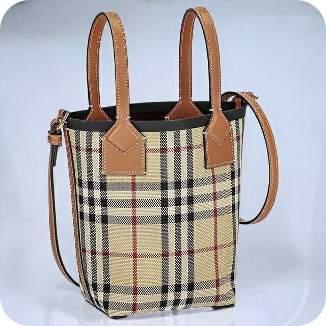 バ－バリ－ ハンドバッグ レディース ブランド BURBERRY チェック 8070461 ベージュ 8070461