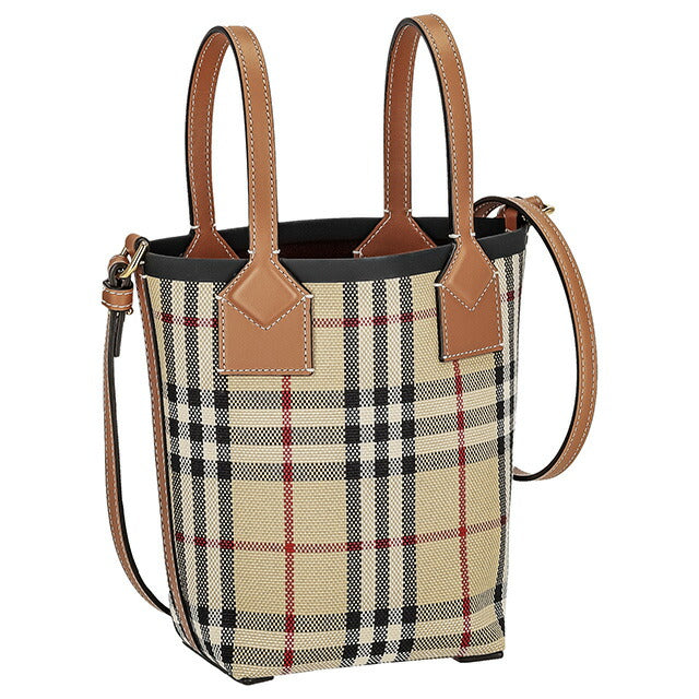 バ－バリ－ ハンドバッグ レディース ブランド BURBERRY チェック 8070461 ベージュ 8070461