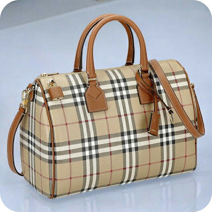 バ－バリ－ ハンドバッグ レディース ブランド BURBERRY チェック 8071355 ベージュ 8071355