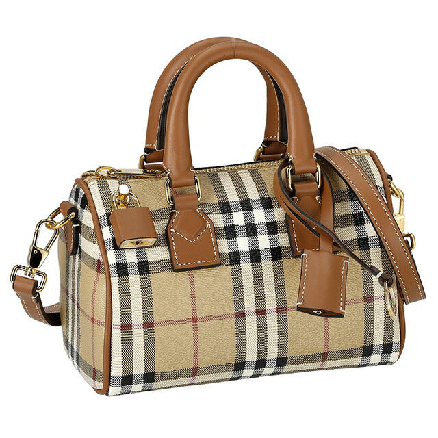 バ－バリ－ ハンドバッグ レディース ブランド BURBERRY チェック 8071357 ベージュ 8071357