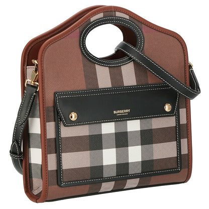 バ－バリ－ ハンドバッグ レディース ブランド BURBERRY チェック 8071386 ブラウン 8071386