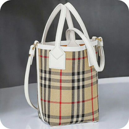 バ－バリ－ ハンドバッグ レディース ブランド BURBERRY チェック 8072348 ベージュ 8072348
