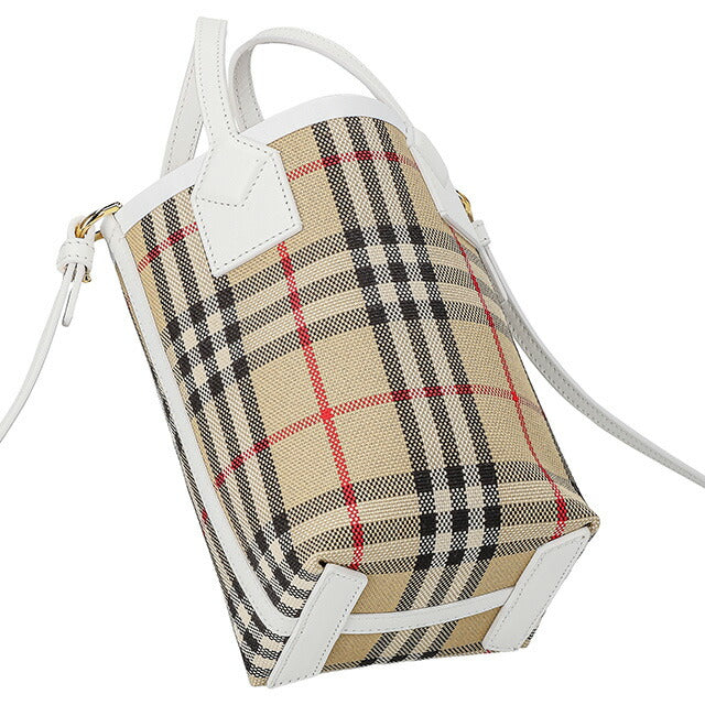 バ－バリ－ ハンドバッグ レディース ブランド BURBERRY チェック 8072348 ベージュ 8072348