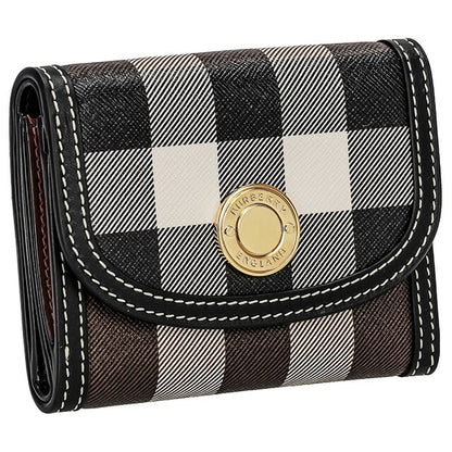 バ－バリ－ 三つ折り財布 レディース ブランド BURBERRY チェック 8072669 ブラウン系 8072669
